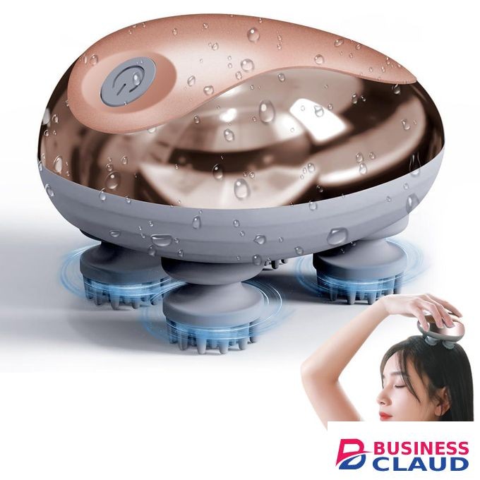 Electric Scalp Massager - Head Massage Scalp for Stress Relax and Pain Relief, Lightweight Hand held, Rechargeable with 96 Kneading Nodes, 4 Claws for Scalp and Body Massage & Face Cleaning