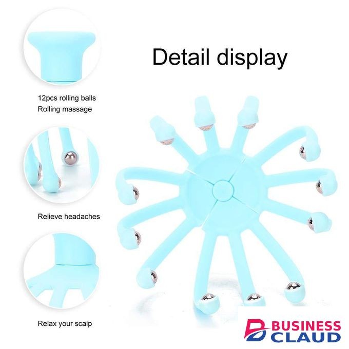 12 Claw Head Massager Toy, Claw Head Massager Stress Relief Hair Therapy Rolling Ball Scalp Massage Toy