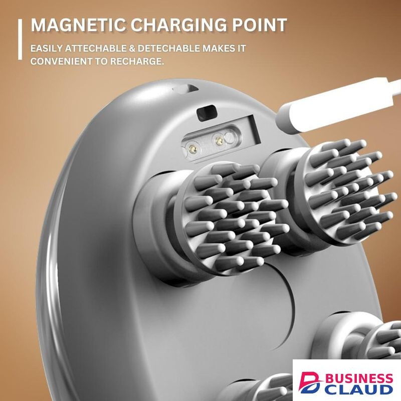 Cordless Electric Hair Scalp Massager- Rechargeable Head Massager with Kneading Massage, Waterproof Handheld Portable Head Scratcher Massager for Hair Growth, Deep Clean, Full body & Stress Rela
