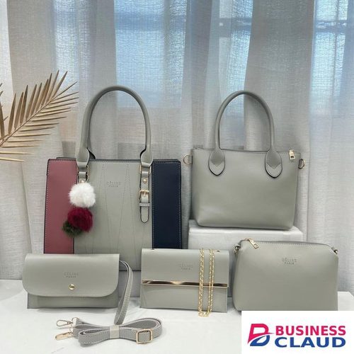 5 In 1 Fashionable Grey Handbag