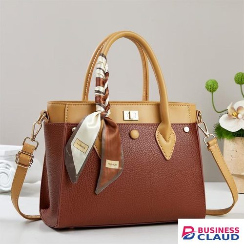 Top-Handle Handbag - Reddish Brown