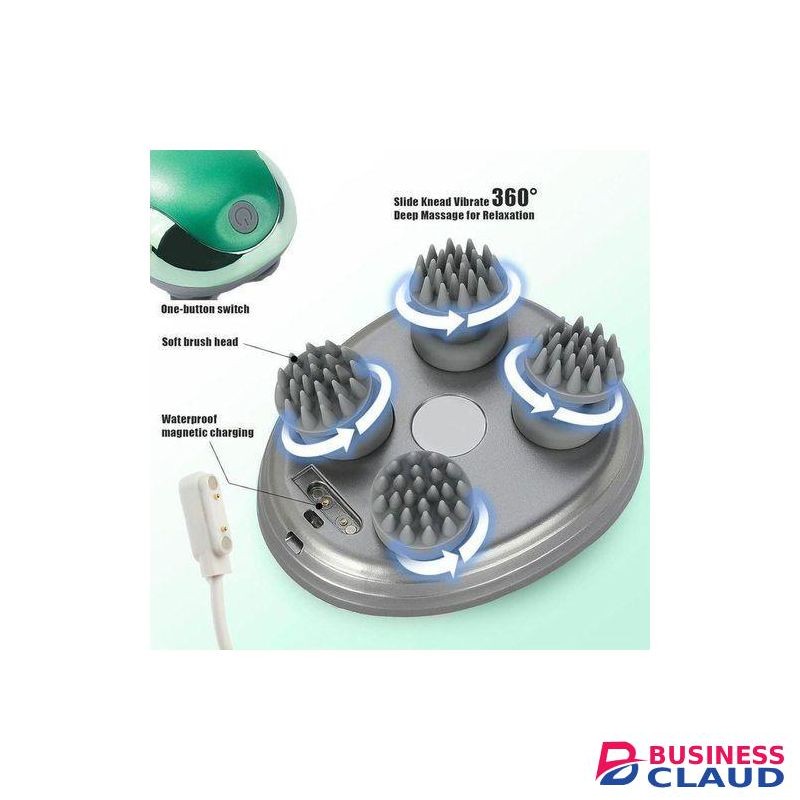 3 In 1 Portable Electric Scalp Massager. Electrical Handheld Head Scratcher for Full Body Massage, Arms, Legs. Stimulates Hair Growth, and Relieves Stress.