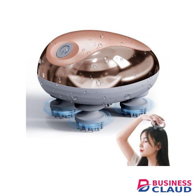 Electric Pet Cat Massager for Cats and Dogs Care with 4 Massage Heads, Handheld Cordless Head Scratcher Scalp Massager for Hair Growth, Deep Clean and Stress Relax