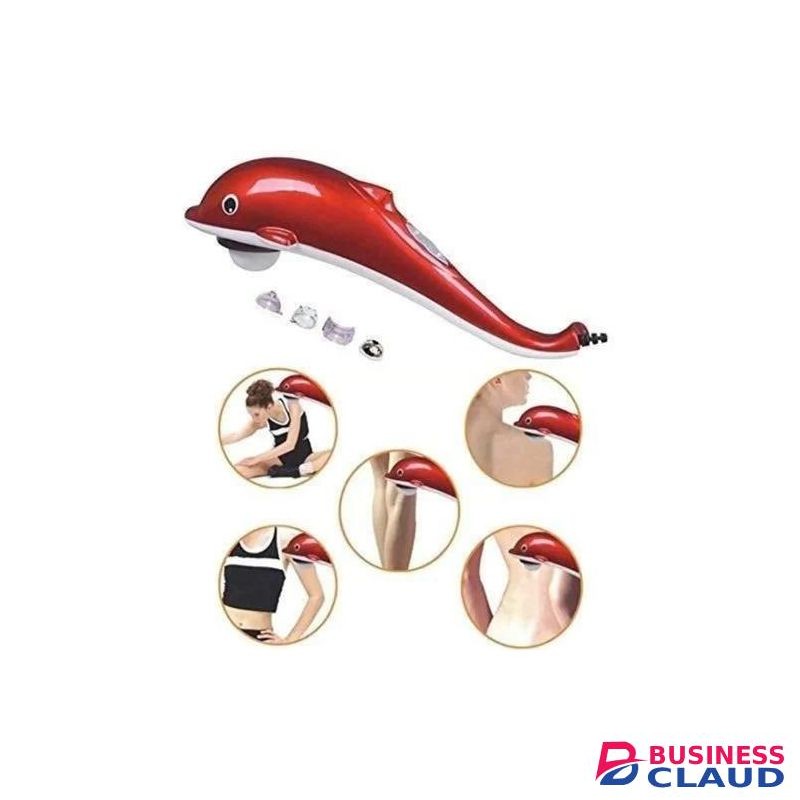 Handheld Body Massager For Pain Relief With Powerful Vibration For Unisex Dolphin Massager Body Vibration Massage Machine Fish Massage,Red Giant Dolphinmassger
