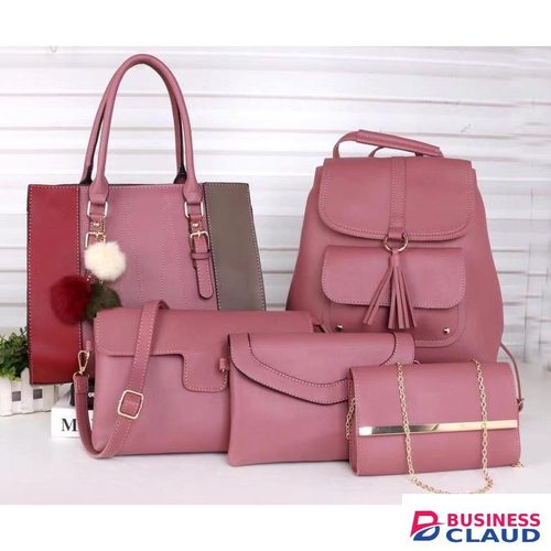 5 In 1 Budget Pink Handbag With Backpack