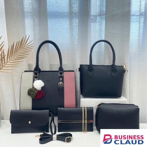 5 In 1 Fashionable Black Handbag