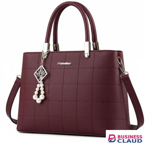 Stylish burgundy ladies handbags