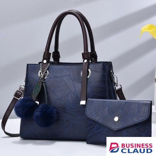 Navy Blue Ladies Leather Women's Hand Bags