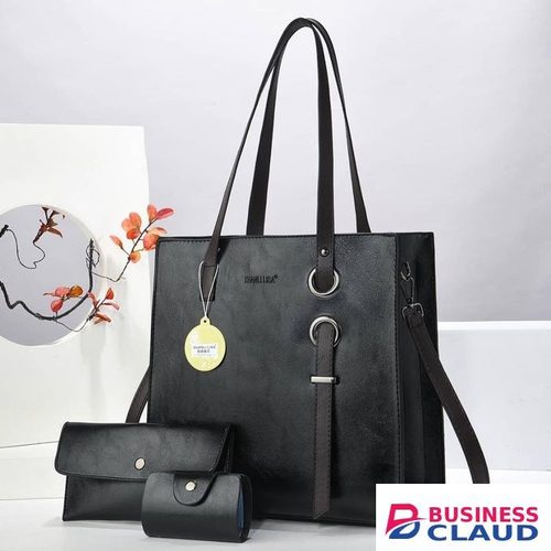 Xarasoft Shoulder Women Handbag Pu Leather Trendy 3 In 1 Ladies Handbags Set