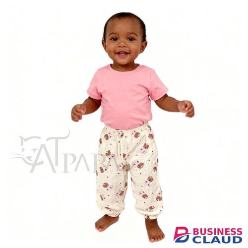 Catpapa Exclusive Perks for Loyal Customers!Kids printed pants Pants - Soft Cotton Trousers for 1-7 Years Elastic Waist Playtime & Casual Wear