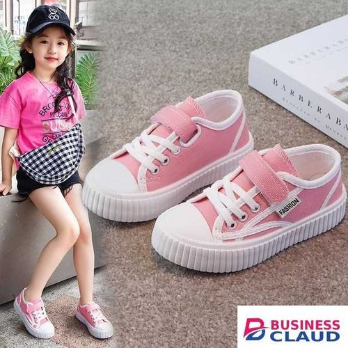 Arsuxeo Children's Sports Canvas Shoes Breathable Soft-soled Casual Shoes for Girls