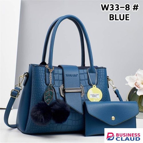 Blue 2 in 1 Official Handbags For women & Purses Set bags
