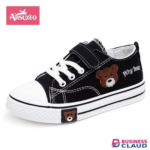 Arsuxeo Children's Low-top Canva Shoes Spring Cartoon Kid's Sneaker Shoes For Girls