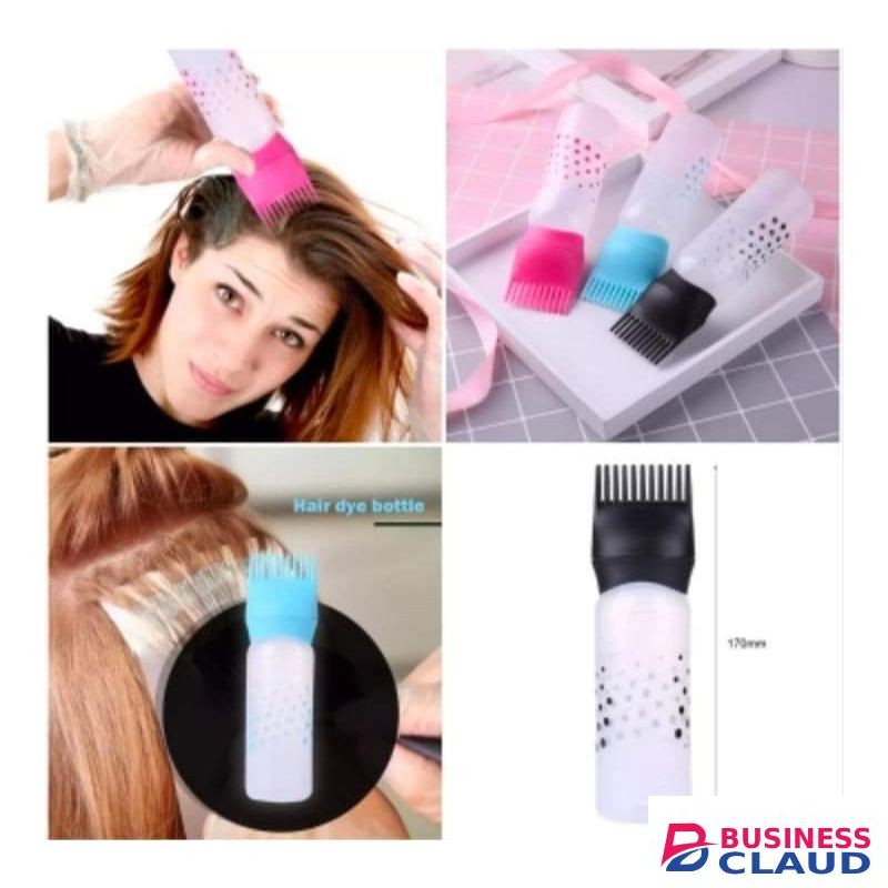 Hair Dye Applicator Bottle, Hair Coloring Brush Bottle, Scalp Massager and Comb Bottle.