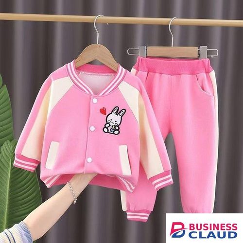 0-4 year old baby sports suit long sleeved top+pants 2-piece set - Pink