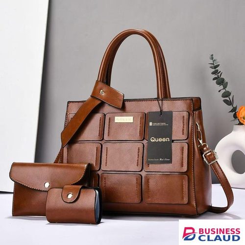 Classy 3 in 1 Official Set Handbag - Brown