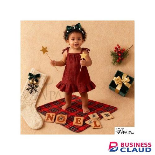 Catpapa Cotton Kids Girl Sundress All Match Basic Style For 1-5Years