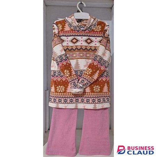 Multicoloured Kids Fleece Set - BabyPink