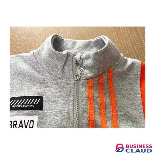 Kids Casual sweatsuit 2 Piece Outfits Colorblock Zip Up Long Sleeve Sweatshirts and loose Sweatpants Hip Hop Street Dance Style