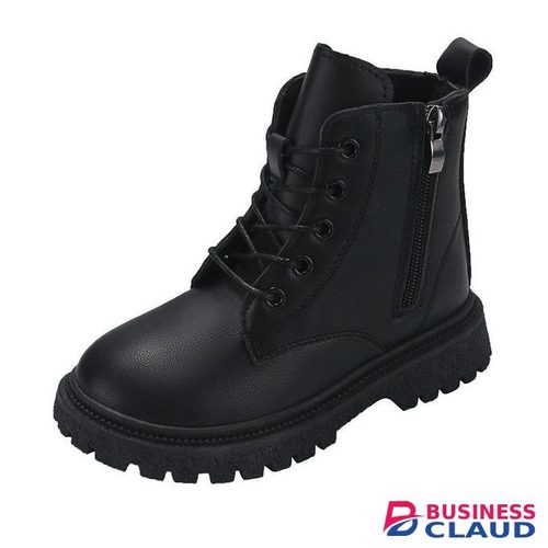 Arsuxeo Children Shoes Soft Soled Ankle Boots Winter Anti Slip Boots Trendy Girls Party Leather Shoes