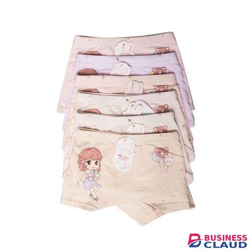 6 Pcs Quality Cotton Girls Hot Pants - Assorted Colors