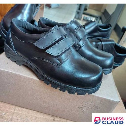 STRAPPED Unisex Back To School Shoes/ Toughees Shoes PU Leather+FREE SHOE POLISH