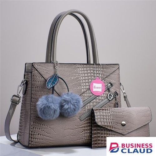 Fashion & Bag Ladies Leather Handbag Women Bags 2 in 1 Set