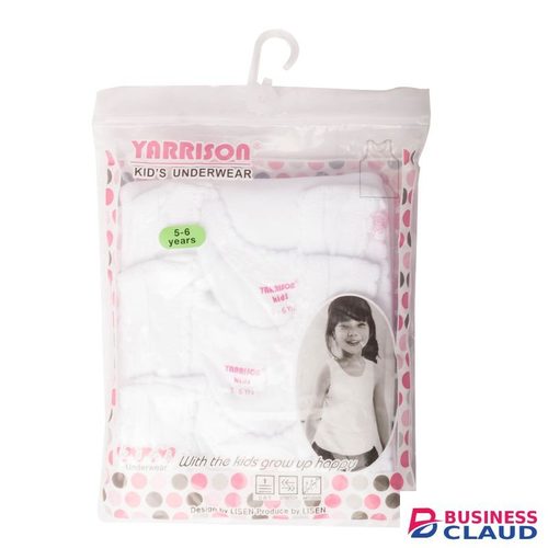 3 Pieces Girls Cotton White Vest