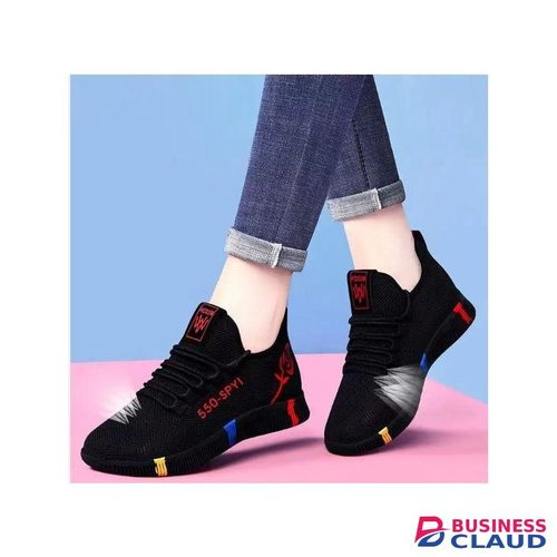 Ladies Everything Girls shoes - sport sneakers for women - girls school shoes - black