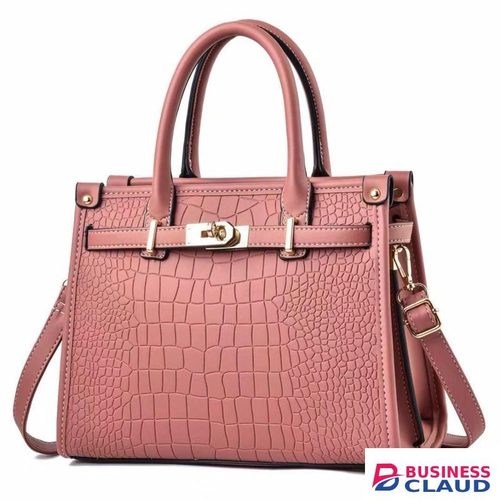 3 In 1 Crocodile Pattern Good Quality Handbag- PINK COLOR