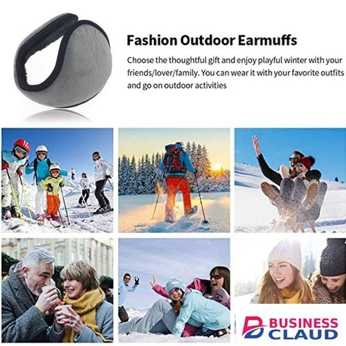 Cold Weather Unisex Warm Plush Fur Earmuffs for Men Women Kids Warmth Winter Antifreeze Head Band Ear Muffs Thick Warmer Ear Cover Outdoor Cycling Running Ski Protector Running Headphones Back Neck Fold