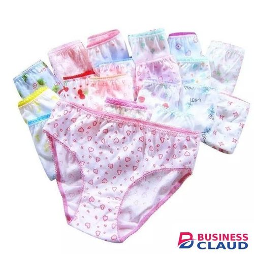 3 pcs beautiful flowered girls cotton panties