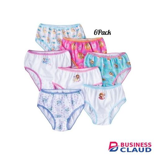 6 Pack Kids Cotton Panties Girly Colors For Children