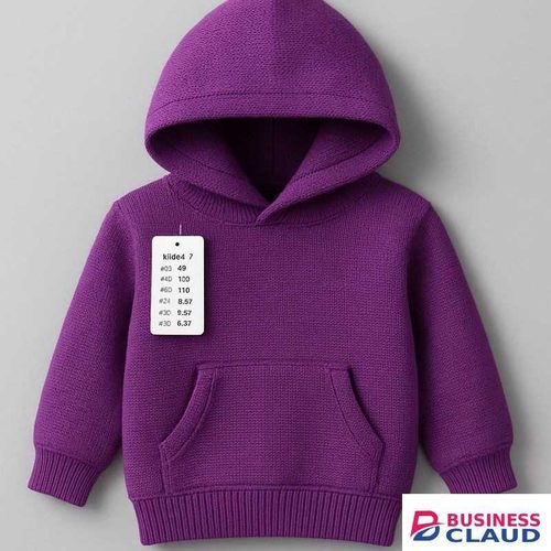 Unisex Fancy Pullover Hoodie Sweater – Warm & Cozy – Purple (16-24 Months)