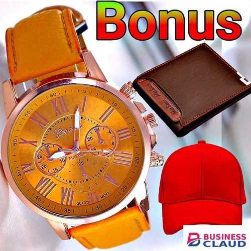 GENEVA Beauty Elegant Ladies Stylish Women’s Wristwatch // Wallet // Baseball Cap