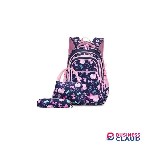 Weibo Fashion Backpack 3 Pieces Set Waterproof School Bags for Girls