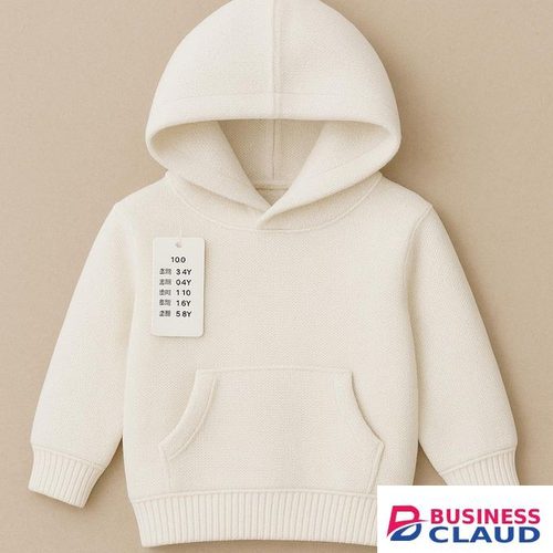 Unisex Fancy Pullover Hoodie Sweater – Warm & Cozy – White (16-24 Months)