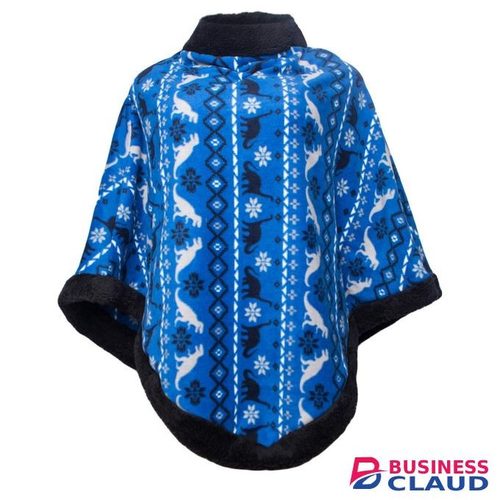Kids Fleece Poncho - Black