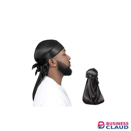 Stretchy Silk Wave Durag Best Black - NON EASY TO TEAR, LONG STRAPS AND LONG TAILS