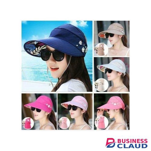 Purple High Quality Ladies Summer Outdoor Sun Hat Wide Brim Beach Hats Visor UV Protection
