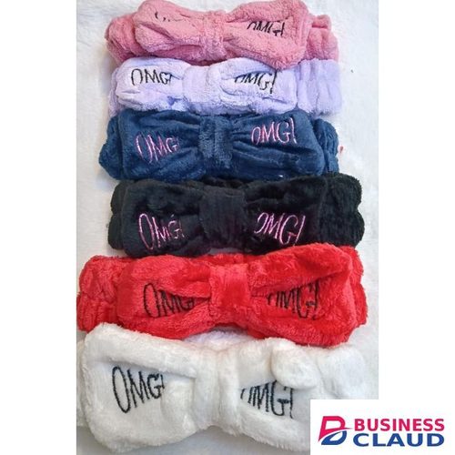KidsHeadband Fleece Fuzzy Women Stretchy Hair Cute Soft Wear-Red
