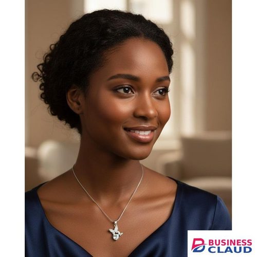REMBO JEWELRY Bunny Crystal Heart Pendant Necklace - Silver