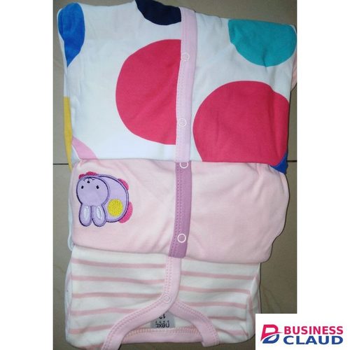 3 Set Quality Cotton Baby Rompers -Multicolor/ Print Varies