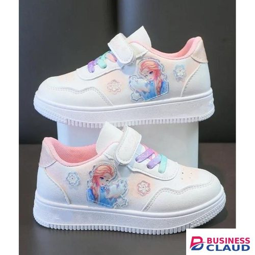 Girls peach cartoon themed sneakers