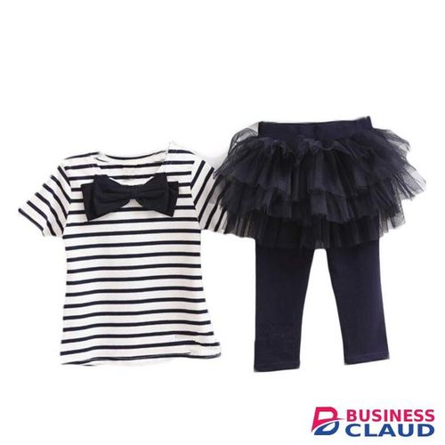 Tutu Legging And T-shirt Set - Navy Blue