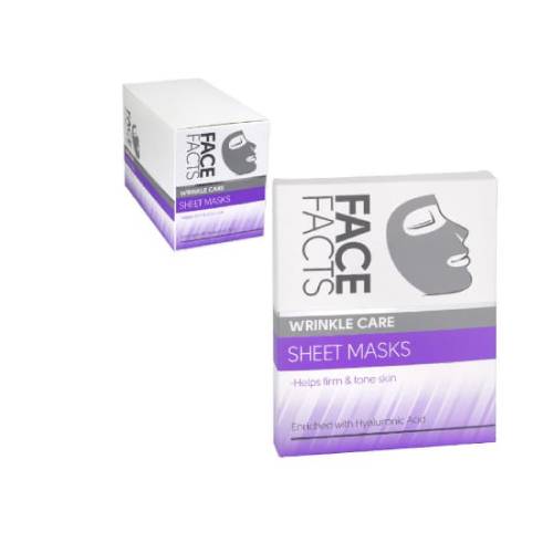QST Face Facts Wrinkle Care Sheet Masks Hyaluronic Acid 2S for intense under 1000 
