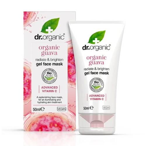 Dr. Organic Guava Gel Face Mask 50ml for radiant, hydrated skin under 4000 