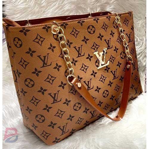 Stylish Turkey LV Leather Handbag for women ladies Brown