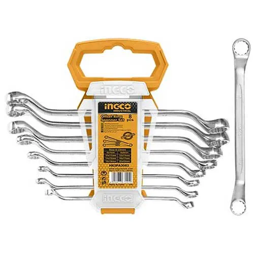 Ingco Offset Ring Spanner Set HKSPA3088 3sets hardware hand tool