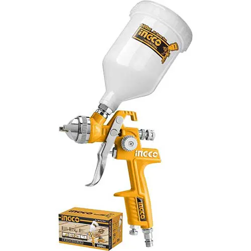 INGCO HVLP Gravity manual Spray Gun 600CC ASG1061 1pc uses compressor